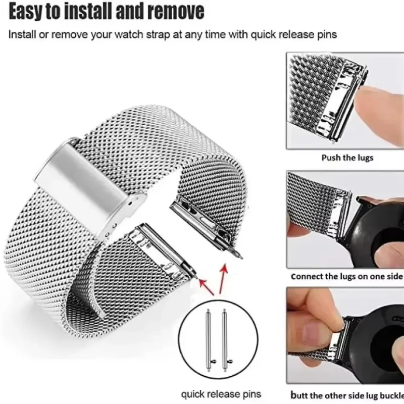 22mm 20mm Mesh Loop For Garmin - огляд і ціна Milanese Loop Magnetic